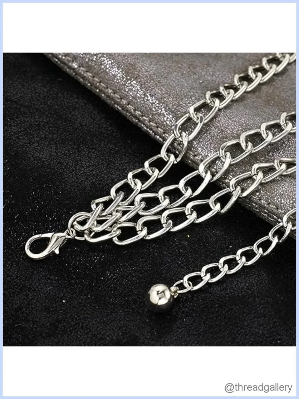 Multi-Layer Alloy Waist Chain Belt Adjustable Lobster Clasp